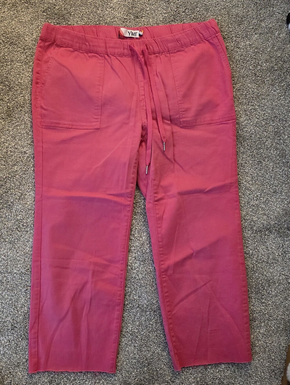 YMI Pink Drawstring Crop Pants
